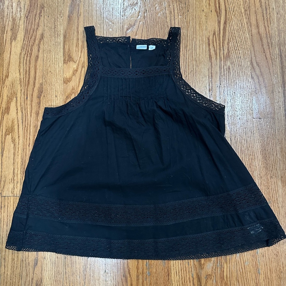NWOT Gal Black Lace Trim Women's Top